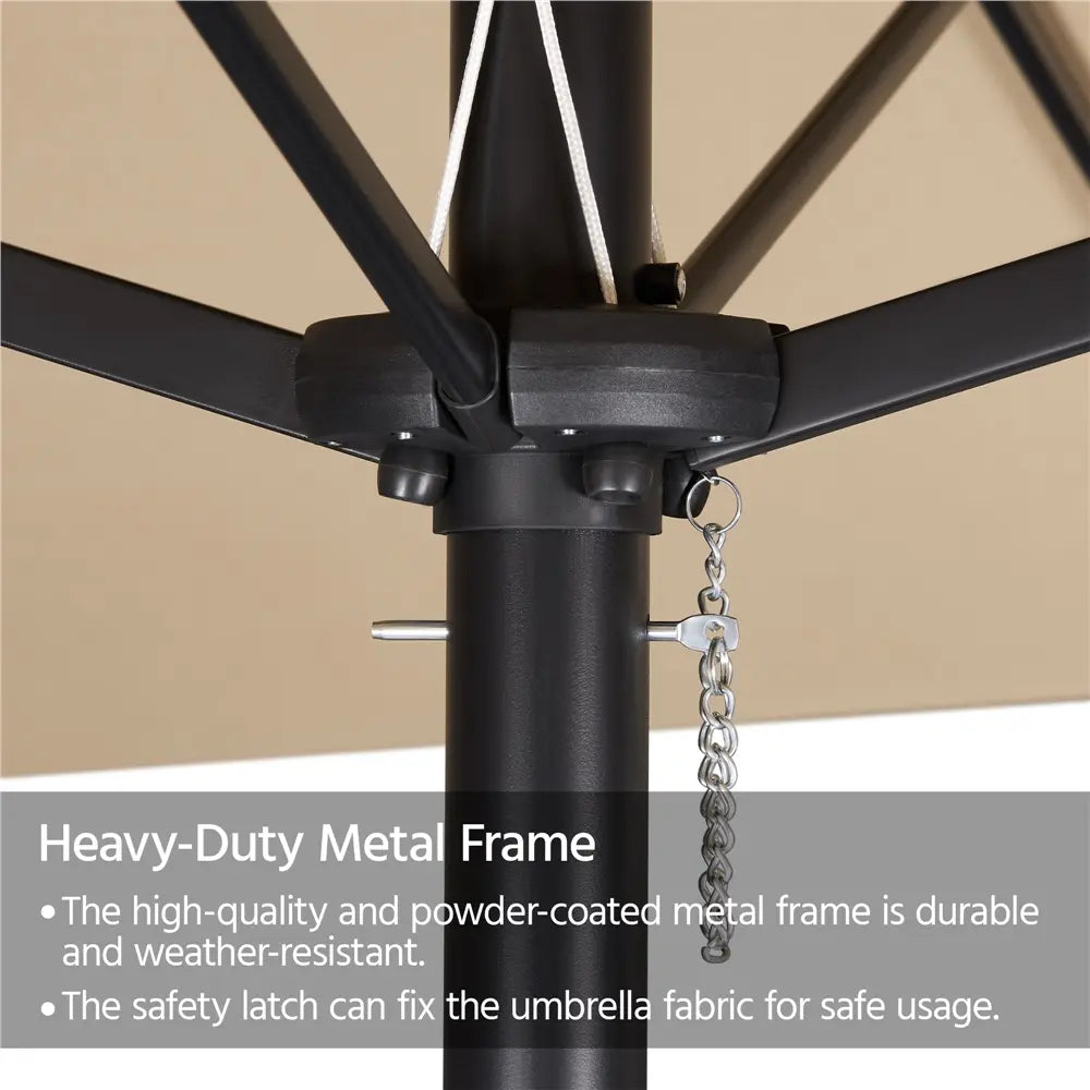【Crazy Price】☂️15/13FT Double-Sided Patio Umbrella | Extra-Wide Outdoor Shade, Heavy-Duty Frame & 2 Sandbags Included